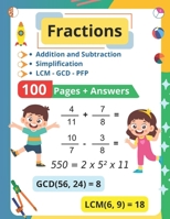 Fractions: Addition, Subtraction, Simplification, LCM, GCD and Prime Factorization: Solved Exercises B0DVQTNKC7 Book Cover