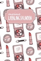 Meine Lieblingskunden: Blanko Kariert | Erfassung von Kundengesprächen | Für Vertriebler, Händler und alle mit Kundenkontakt | 120 Seiten | A5 | Motiv: Rosa MakeUp (German Edition) B083XNNVDB Book Cover