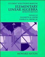 Elementary Linear Algebra, Student Solutions Manual 0471527416 Book Cover