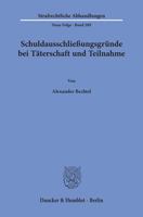 Schuldausschliessungsgrunde Bei Taterschaft Und Teilnahme 3428158466 Book Cover