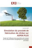 Simulation Du Procédé de Fabrication de Clinker Sur Aspen Plus 3841664415 Book Cover