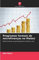 Programas formais de microfinanças no Maláui 6209378366 Book Cover