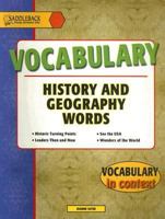 Vocabulary: History and Geography Words (Vocabulary in Context) 1562543946 Book Cover