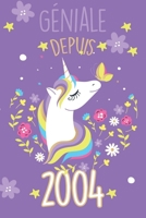 g�niale depuis 1982 avec une belle licorne: Carnet de notes lign� ou un Journal pour les filles, remplir de 110 pages (15 x 23 cm), (couverture souple finition matte, bullet journal, planner, planning 1661351050 Book Cover