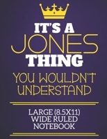 It's A Jones Thing You Wouldn't Understand Large (8.5x11) Wide Ruled Notebook: Show you care with our personalised family member books, a perfect way ... books are ideal for all the family to enjoy. 1674313942 Book Cover