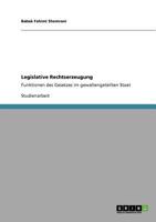Legislative Rechtserzeugung: Funktionen des Gesetzes im gewaltengeteilten Staat 3640705874 Book Cover