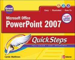 Microsoft Office PowerPoint 2007 QuickSteps (Quicksteps) 0072263709 Book Cover