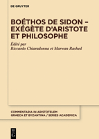 Boéthos de Sidon Exégète dAristote et philosophe 3110699826 Book Cover