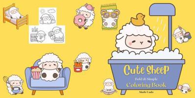 Cute Sheep: Bold & Simple Coloring Book 1967108129 Book Cover