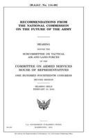 Recommendations from the National Commission on the Future of the Army 1542589770 Book Cover
