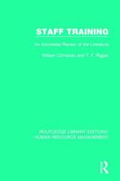 Staff Training: An Annotated Review of the Literature 1138715026 Book Cover