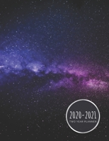 Two Year Planner 2020-2021: Teal/Pink Galaxy Planner January 1, 2020 to December 31, 2021 Weekly & Monthly Planner + Calendar Views 2 Year Calendar 24 Month Agenda Planner Gift For Space Lovers 1672102987 Book Cover