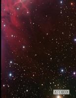 Sketchbook - Red Galaxy Deep Space: 8.5" X 11," Personalized Sketchbook, 100 Pages, Durable Soft Cover, Drawing Notebook (Magical Unicorn) 1548656887 Book Cover