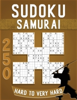 Samurai Sudoku Puzzle Books Hard To Very Hard Large Print: 250 Puzzles for seniors with solutions. B0CJ4F9H2K Book Cover