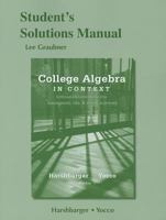 Student's Solutions Manual for College Algebra in Context 0321783557 Book Cover