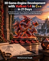 3D Game-Engine Development with Vulkan 1.4 in C++ in 21 Days: A Hands-On Course in Pipelines, Command Buffers, Synchronization, Descriptors, and GPU Rendering (Learn Programming in 21 Days) B0HKFJY6NM Book Cover