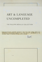 Art & Language Uncompleted: The Philippe Meaille Collection 8492505524 Book Cover