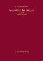Inschriften Der Spatzeit: Teil III: Die 25. Dynastie 3447116714 Book Cover