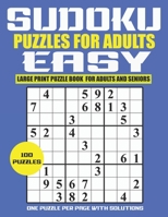 sudoku puzzles for adults easy: large print puzzle book for adults and seniors B091PR821Y Book Cover