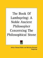 Book of Lambspring 1425300227 Book Cover