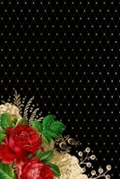 Notebook: Red & Gold Roses 120 pages college ruled 1692040545 Book Cover
