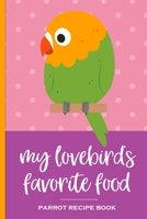 My Lovebird's Favorite Food Parrot Recipe Book: Recipe book to record your lovebird's favorite food recipes. Write your recipe for birdie bread, chop, birdy mash and other healthy parrot bird food 1696192811 Book Cover