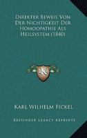 Direkter Beweis Von Der Nichtigkeit Der Homoopathie Als Heilsystem (1840) 1141377098 Book Cover
