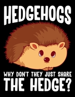Hedgehogs Why Don't They Just Share The Hedge?: Hedgehogs, Why Don't They Just Share The Hedge? Blank Sketchbook to Draw and Paint (110 Empty Pages, 8.5" x 11") 1713303442 Book Cover