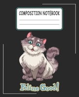 Composition Notebook: Adorable Cat Themed Wide Ruled Composition Notebook For All Cat Lovers 1661571271 Book Cover