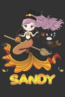 Sandy: Sandy Halloween Beautiful Mermaid Witch, Create An Emotional Moment For Sandy?, Show Sandy You Care With This Personal Custom Gift With Sandy's Very Own Planner Calendar Notebook Journal 169948189X Book Cover
