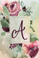 A: Wine Green Floral 6"x9" Lined Notebook 1704006163 Book Cover