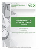 MacArthur-Bates Communicative Development Inventories (CDI) Words and Gestures Forms: 8–18 Months 1681257017 Book Cover