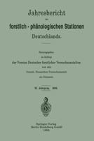 Jahresbericht Der Forstlich-Phanologischen Stationen Deutschlands 3662335352 Book Cover