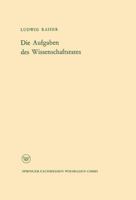 Die Aufgaben Des Wissenschaftsrates 3322980324 Book Cover