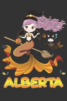 Alberta: Alberta Halloween Beautiful Mermaid Witch, Create An Emotional Moment For Alberta?, Show Alberta You Care With This Personal Custom Gift With Alberta's Very Own Planner Calendar Notebook Jour 1699089264 Book Cover
