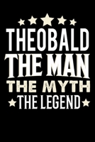 Notizbuch: Theobald The Man The Myth The Legend (120 karierte Seiten als u.a. Tagebuch, Reisetagebuch f�r Vater, Ehemann, Freund, Kumpe, Bruder, Onkel und mehr) 1709845147 Book Cover