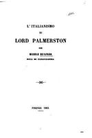 L'Italianismo Di Lord Palmerston 1149698357 Book Cover