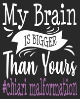 My Brain Is Bigger Than Yours #Chiari Malformation: Awareness Purple Ribbon Composition Notebook 100 Wide Ruled Pages Journal Diary 1692544861 Book Cover