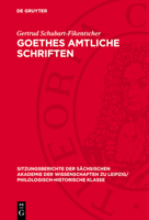 Goethes Amtliche Schriften: Eine Rechtsgeschichtliche Untersuchung 3112711181 Book Cover