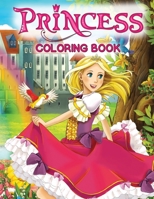 Princess Coloring Book: High Quality Jumbo Coloring Pages For Kids 1953922244 Book Cover