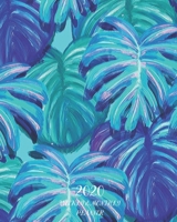2020: Weekly and Monthly Planner/Calendar Jan 2020 – Dec 2020 Blue and Aqua Palms 169743181X Book Cover