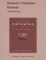 Calculus for the Life Sciences - Student's Solutions Manual 0321286057 Book Cover