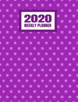 2020 Weekly Planner: January 2020 - December 2020 Calendar Agenda And Daily Schedule - Purple Stars (8.5x11) 1708181822 Book Cover