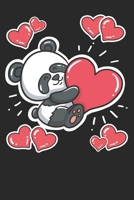 Notebook: Hearts Panda Valentines Day 6x9 Dot Grid 120 Pages 1677186453 Book Cover