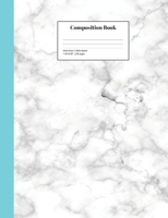 Composition Book Wide-Ruled White Marble: School Classroom Notebook 1087477778 Book Cover