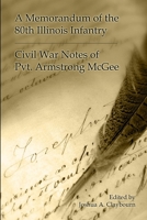 A Memorandum of the 80th Illinois Infantry: Civil War Notes of Pvt. Armgstrong McGee 0990651606 Book Cover