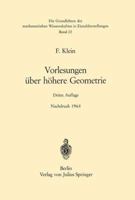 Vorlesungen Uber Hohere Geometrie 3642984940 Book Cover