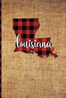 Louisiana: 6" x 9" | 108 Pages: Buffalo Plaid Louisiana State Silhouette Hand Lettering Cursive Script Design on Soft Matte Cover | Notebook, Diary, ... Shreveport and New Orleans French Quarter 172639445X Book Cover