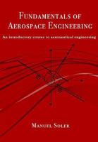 Fundamentals of aerospace engineering: An introductory course to aeronautical engineering 1493727753 Book Cover