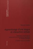 Apprentissage d'une langue et interaction verbale 3906766624 Book Cover